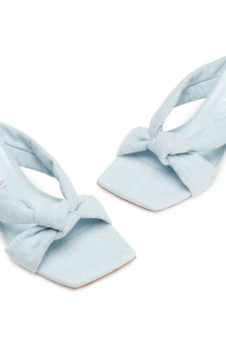 Stuart Weitzman Playa Knot Square Toe Sandal, Alternate, color, Light