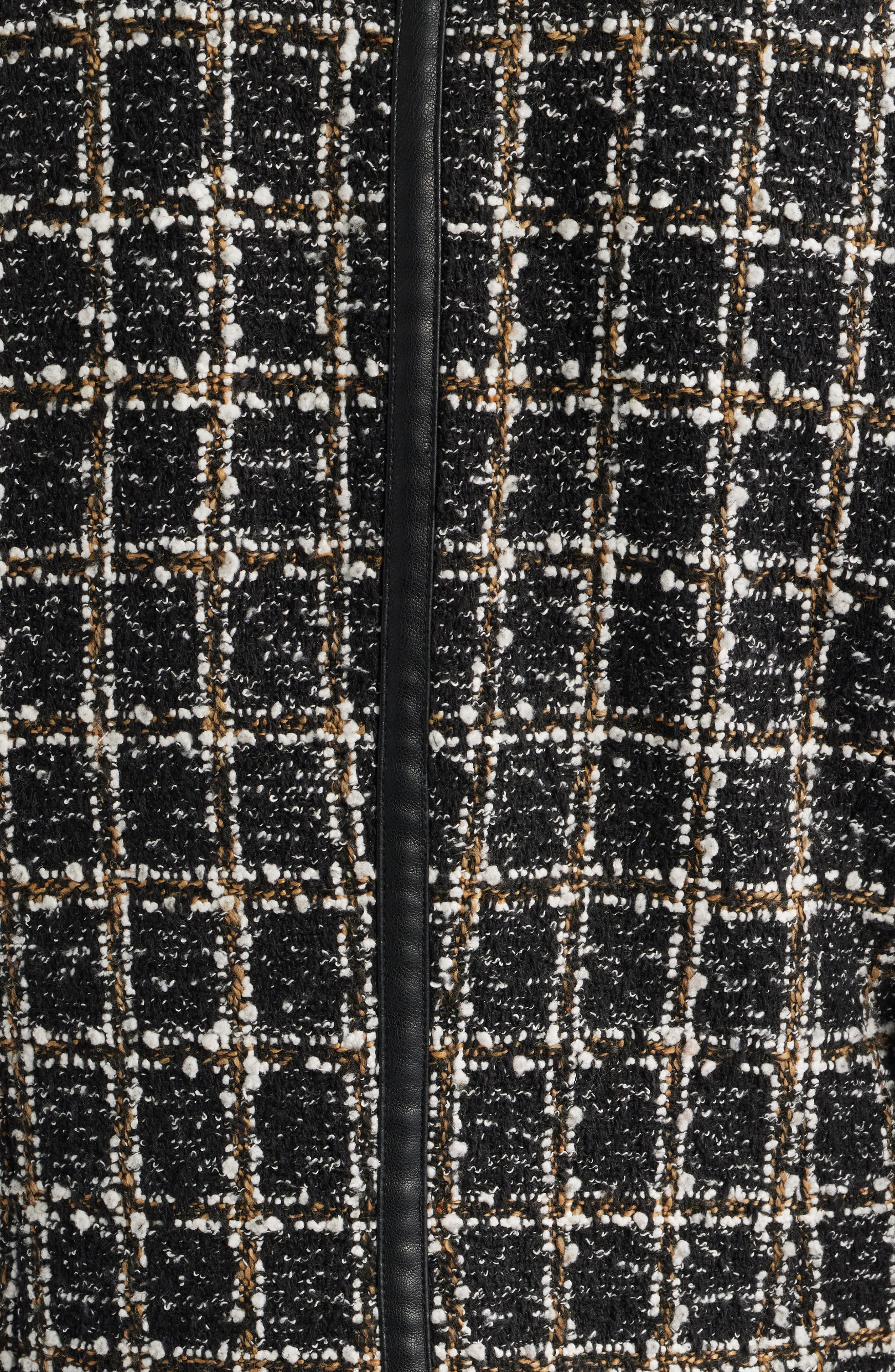 Eloise Faux Leather Trim Tweed Jacket (Women) | Nordstrom