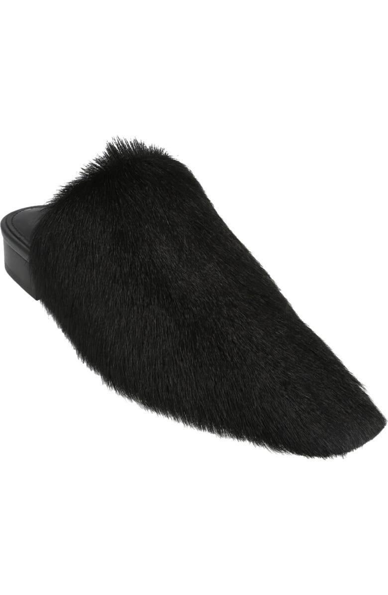 FERRAGAMO Selestina Genuine Hair Mule, Main, color, Nero