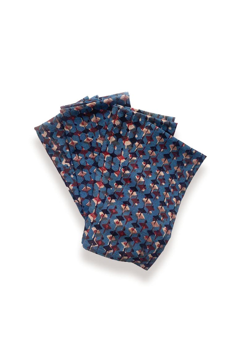 Eco-Friendly Cotton Dinner Napkins, Main, color, Blue