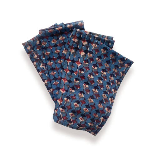 Ichcha Eco-friendly Cotton Dinner Napkins In Blue