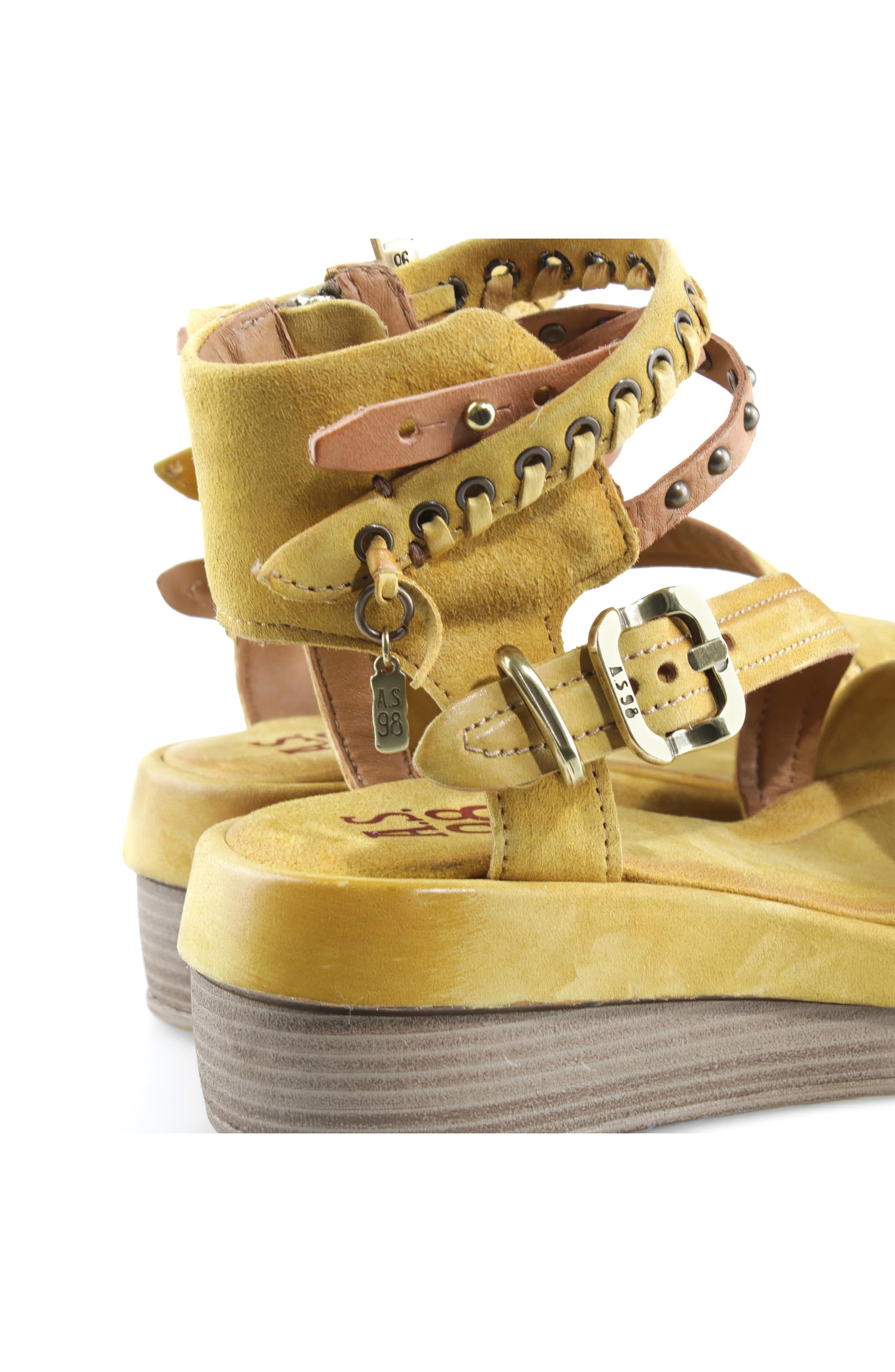 Spaulding Ankle Strap Sandal, Alternate, color, MUSTARD