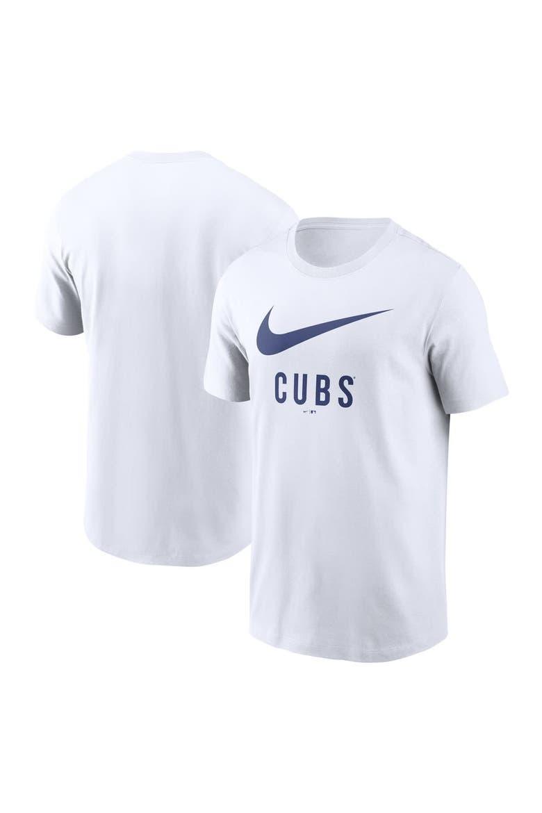 Men's Nike White Chicago Cubs Swoosh T-Shirt, Alternate, color, White