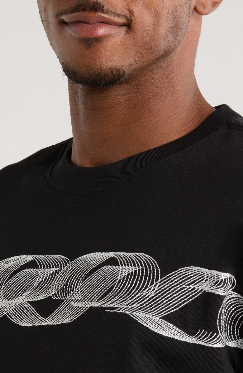 PURPLE BRAND Blurred Lines Cotton Graphic T-Shirt, Alternate, color, Black