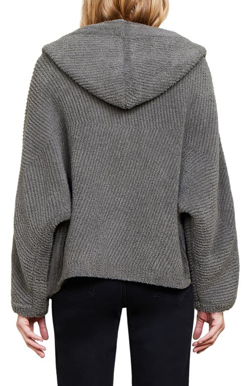 Barefoot Dreams Cozychic Chevron Ribbed Cardigan In Olive Branch