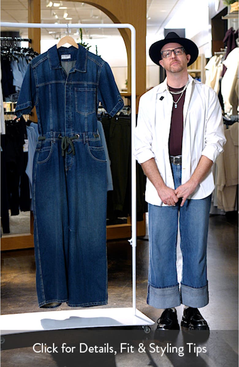 Edison Wide Leg Denim Jumpsuit, sales video thumbnail