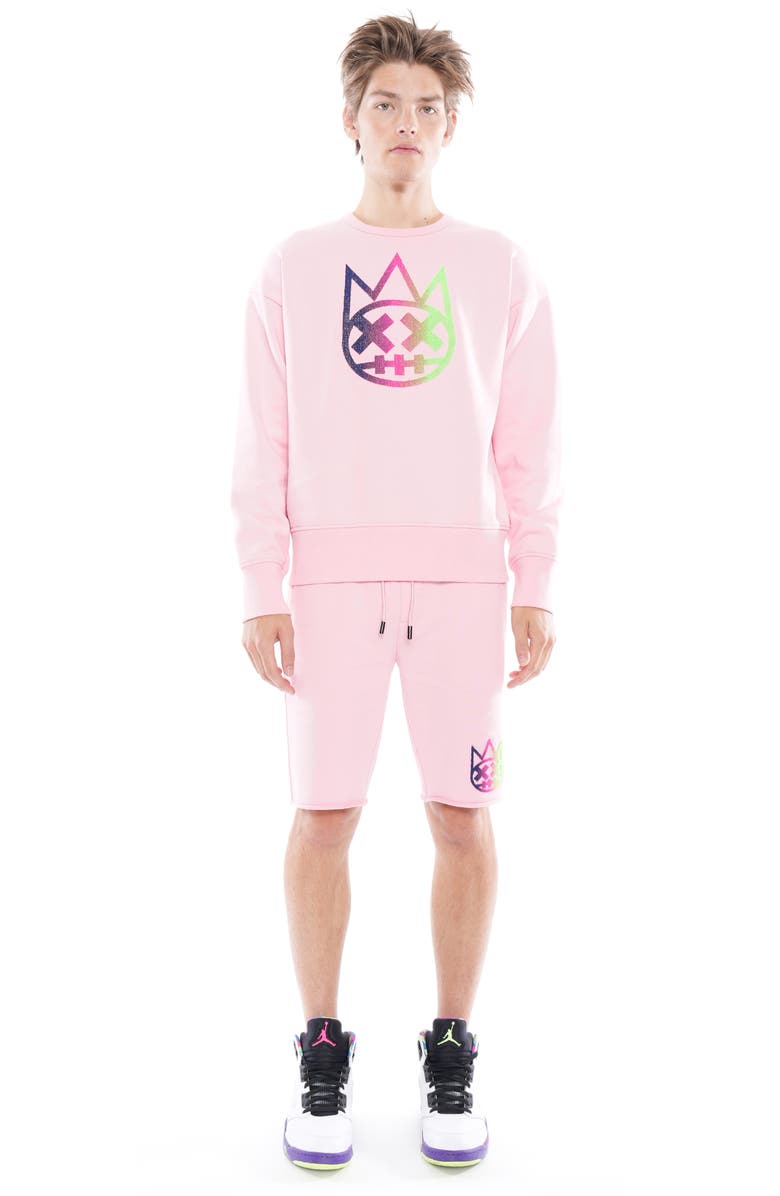 Cult of Individuality Cutoff Sweat Shorts, Alternate, color, Candy Pink