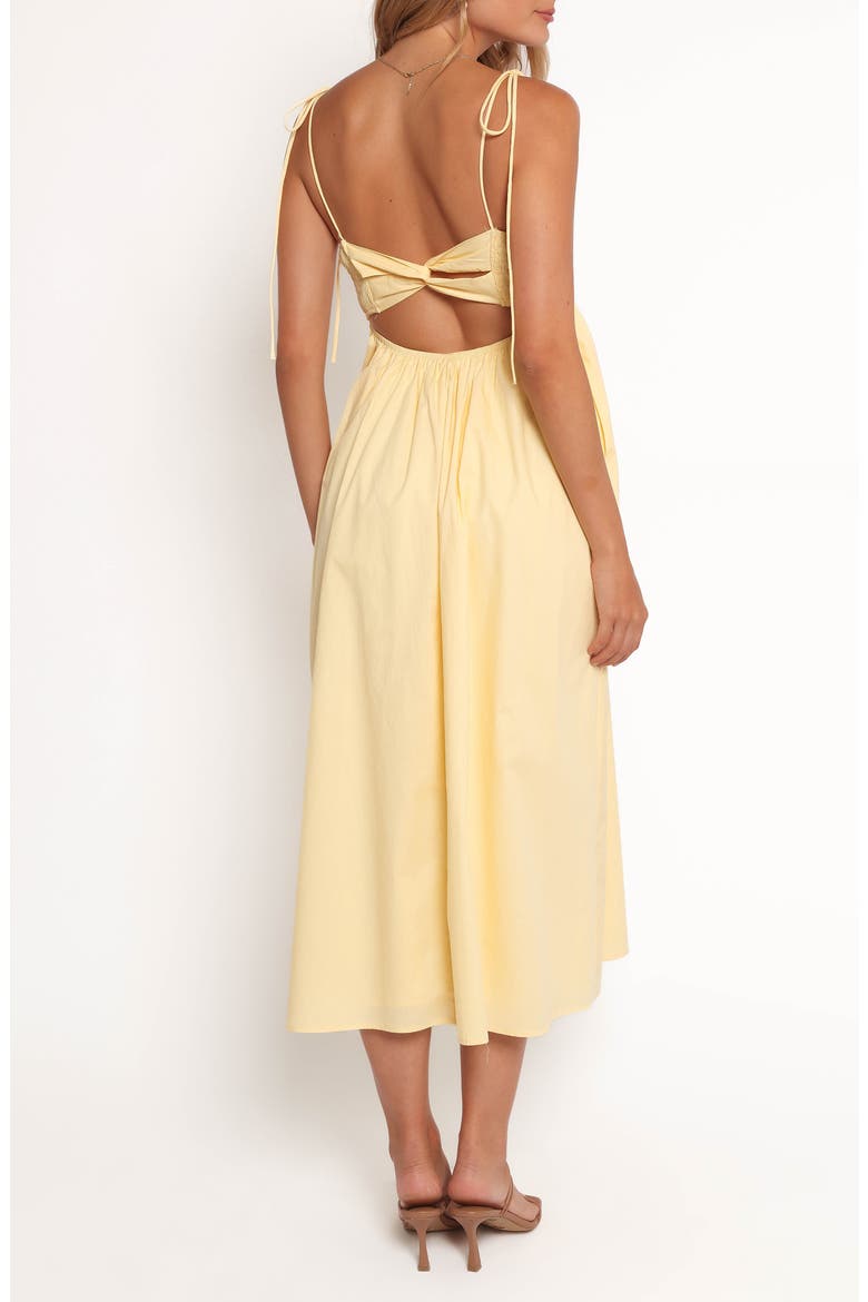 Simona Tie Strap Cotton Maxi Sundress, Alternate, color, YELLOW