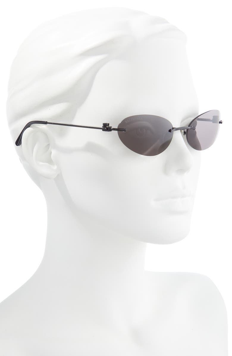 Balenciaga 60mm Oval Sunglasses, Alternate, color,