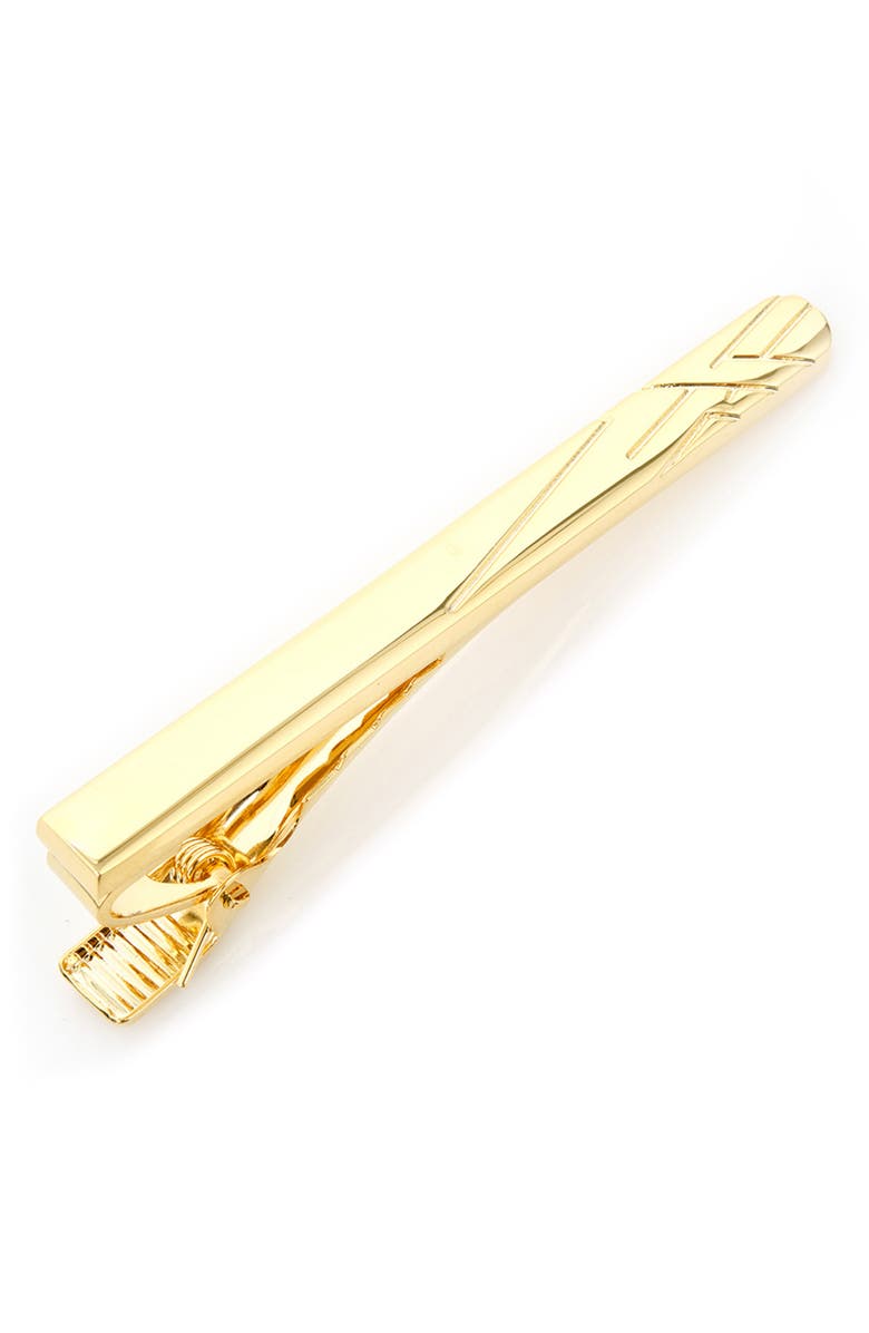 Cufflinks, Inc. Goldtone Etched Tie Clip, Main, color, Gold