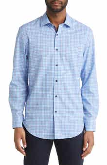 W.R.K Slim Fit Check Stretch Dress Shirt