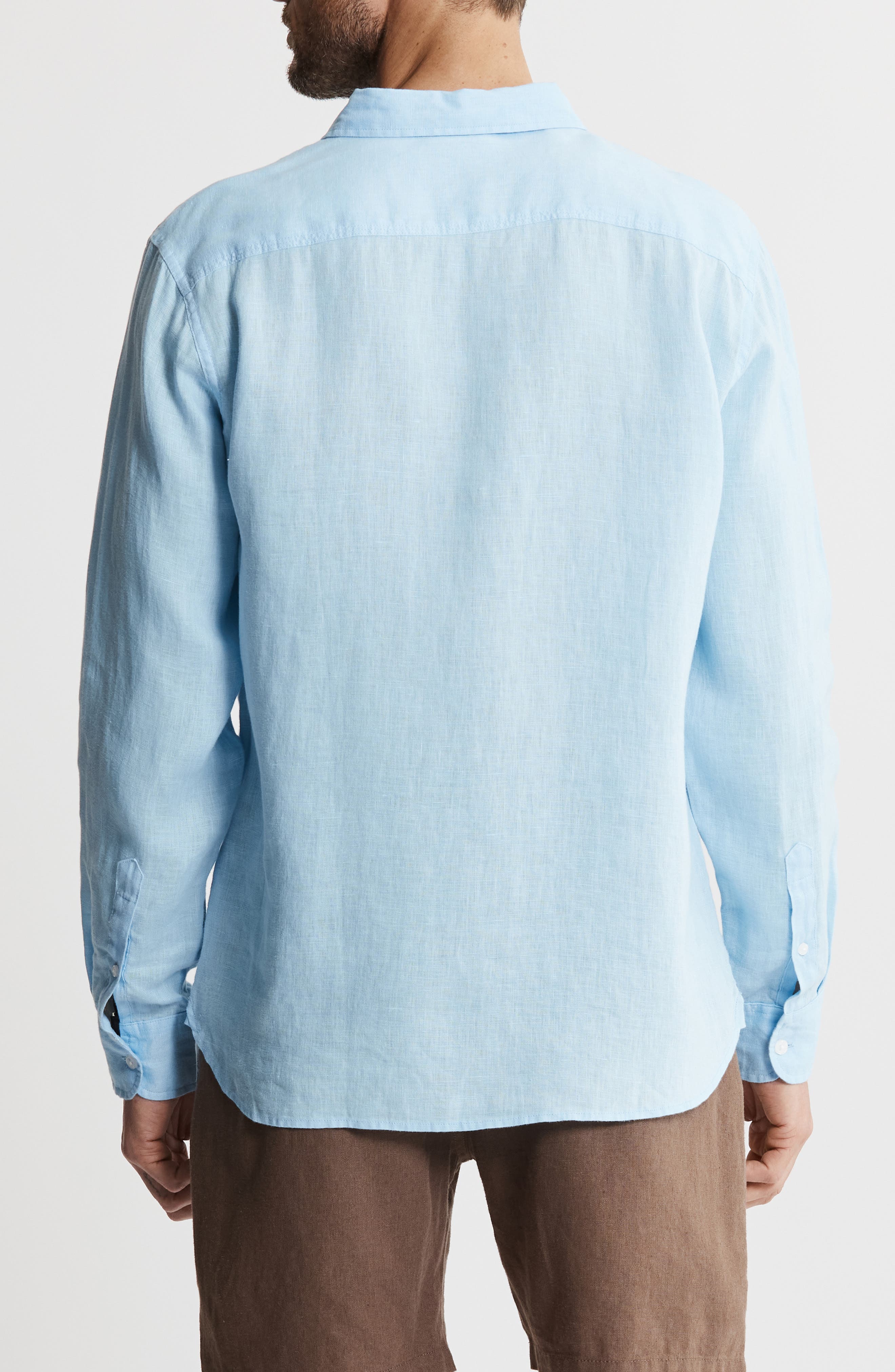 Solid Linen Long Sleeve Shirt - image 2