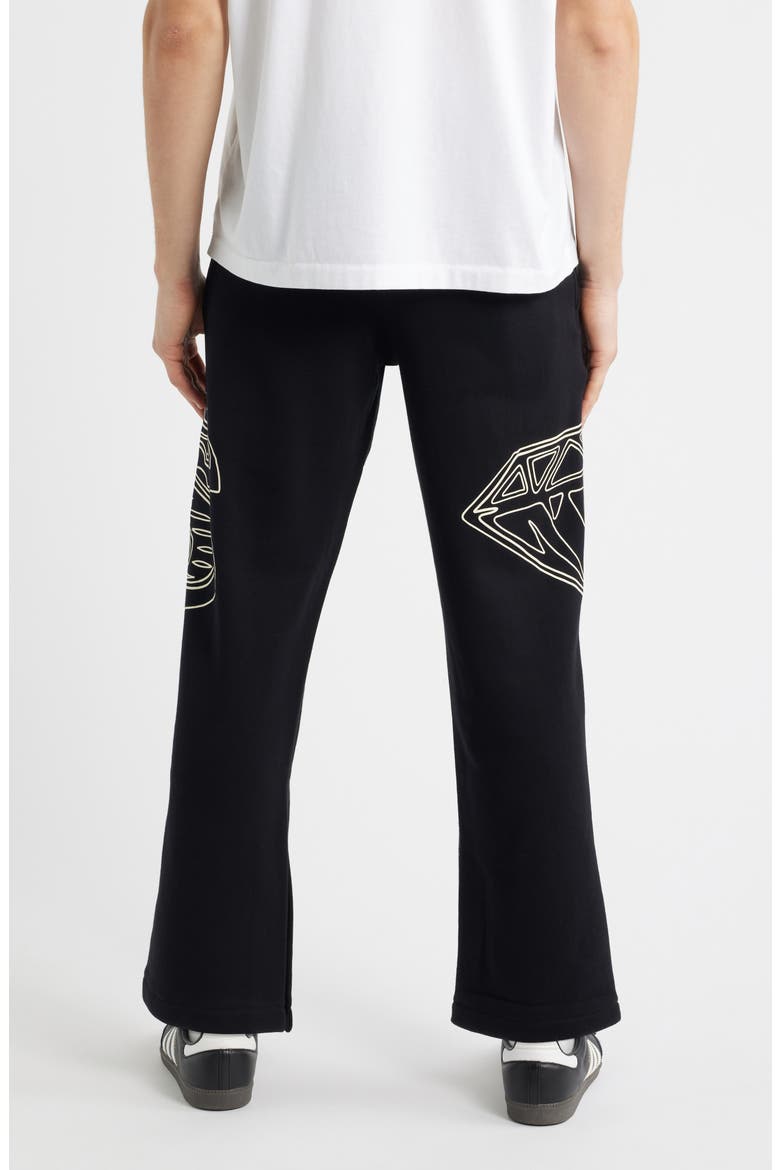 Dual Graphic Cotton Sweatpants, Alternate, color, BLACK