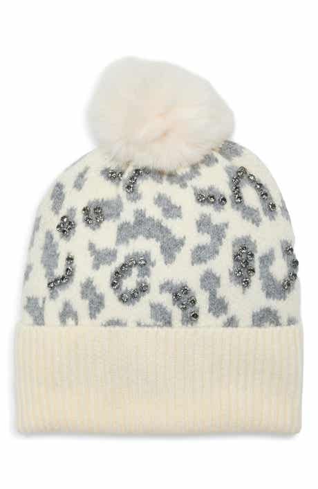 Leopard Embellished Beanie