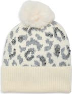Vince Camuto Leopard Embellished Beanie