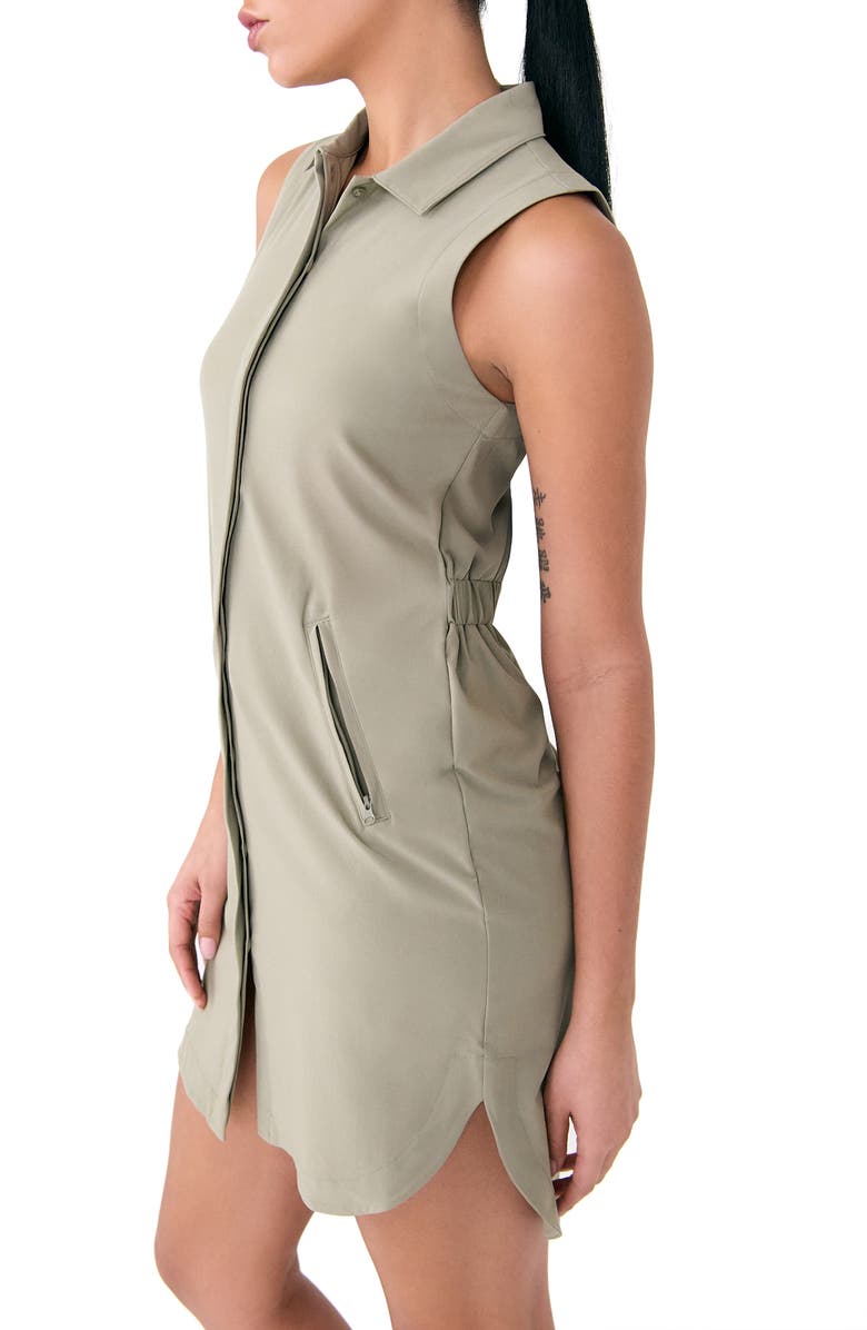 Lole Olive Mini Shirtdress, Alternate, color, Hazel