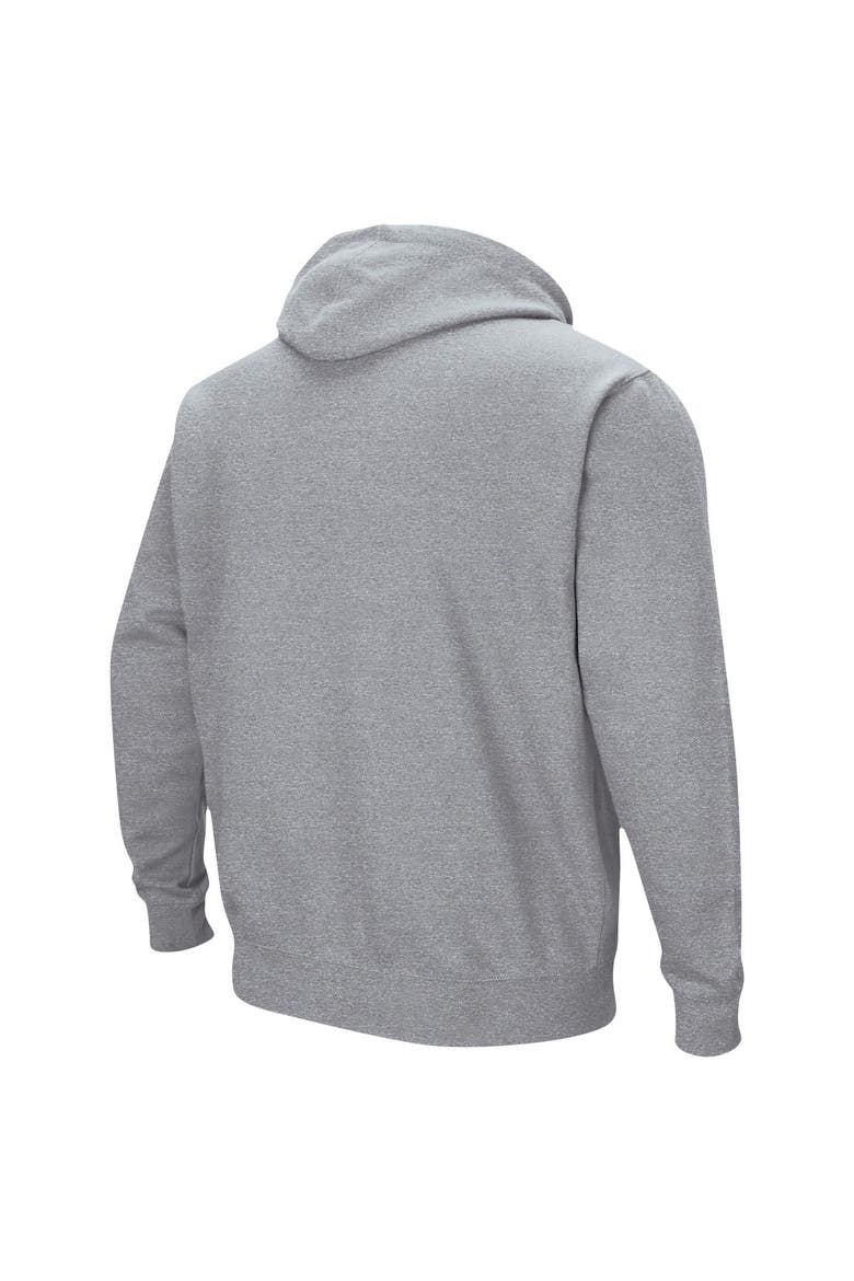 Men's Colosseum Heather Gray Navy Midshipmen Arch & Logo 3.0 Pullover Hoodie, Alternate, color, Heather Gray