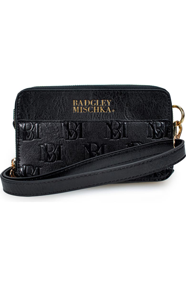 BADGLEY MISCHKA Madalyn Vegan Leather Pouch Belt Bag, Main, color, Black