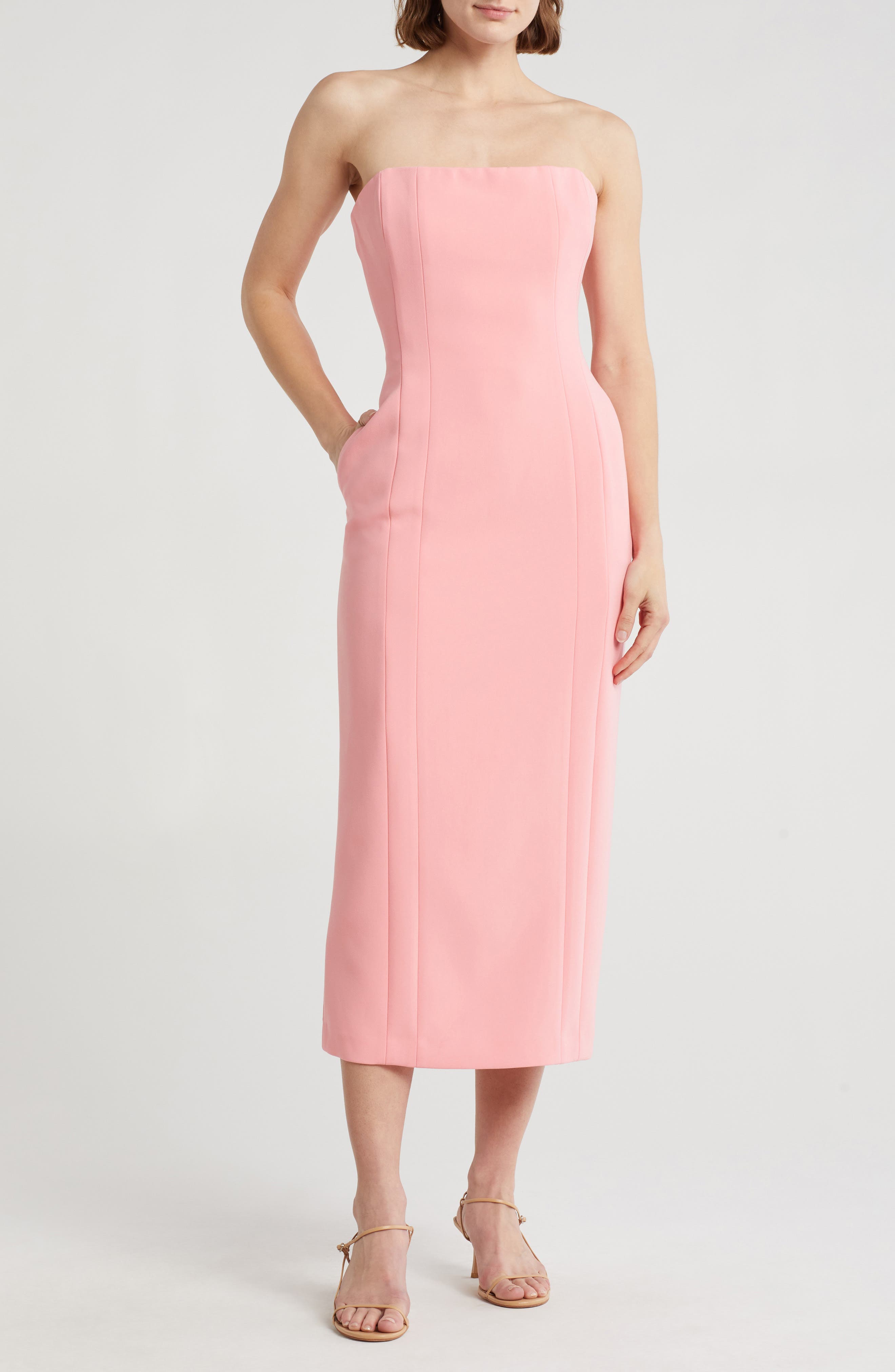 A.L.C. Elizabeth Strapless Midi Dress