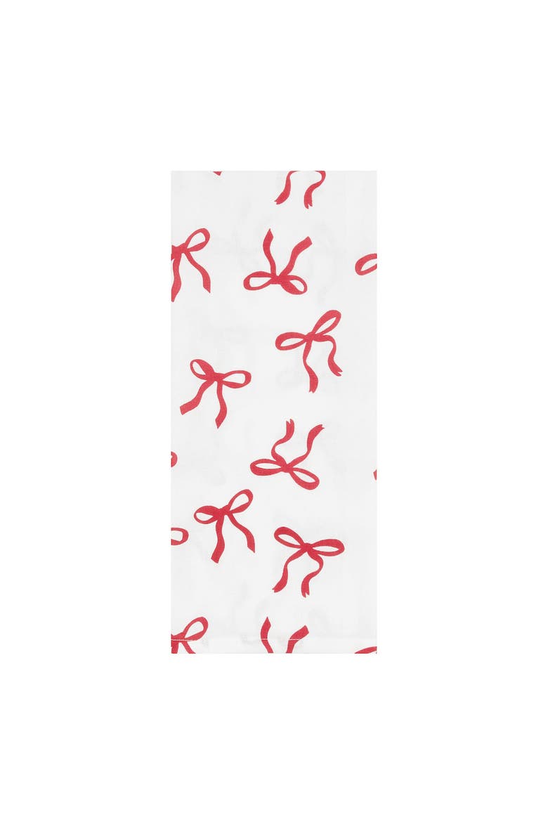 Holiday Festive Bows and Ribbons Christmas Towel, Alternate, color, Red