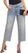 Good American Crystal Stars Good '90s Crop Straight Leg Jeans