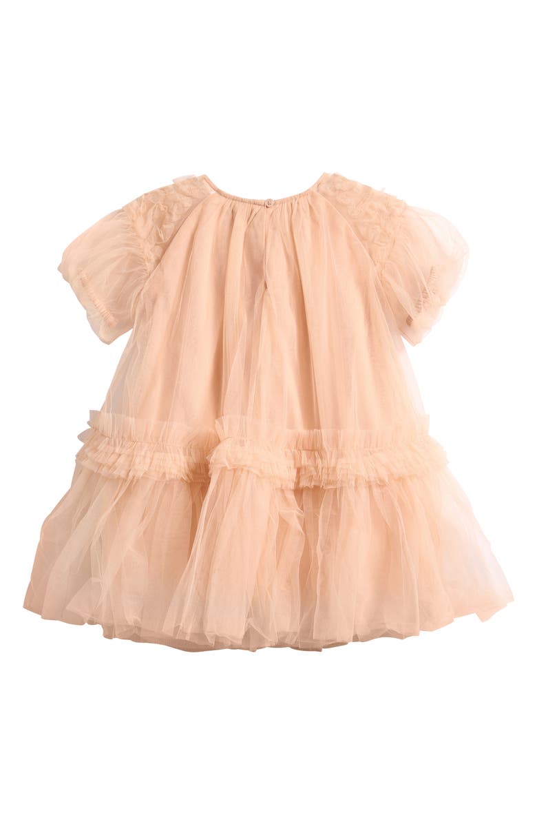 Reiss Kids' Tallulah Ruffle Tulle Party Dress, Alternate, color, Neutral