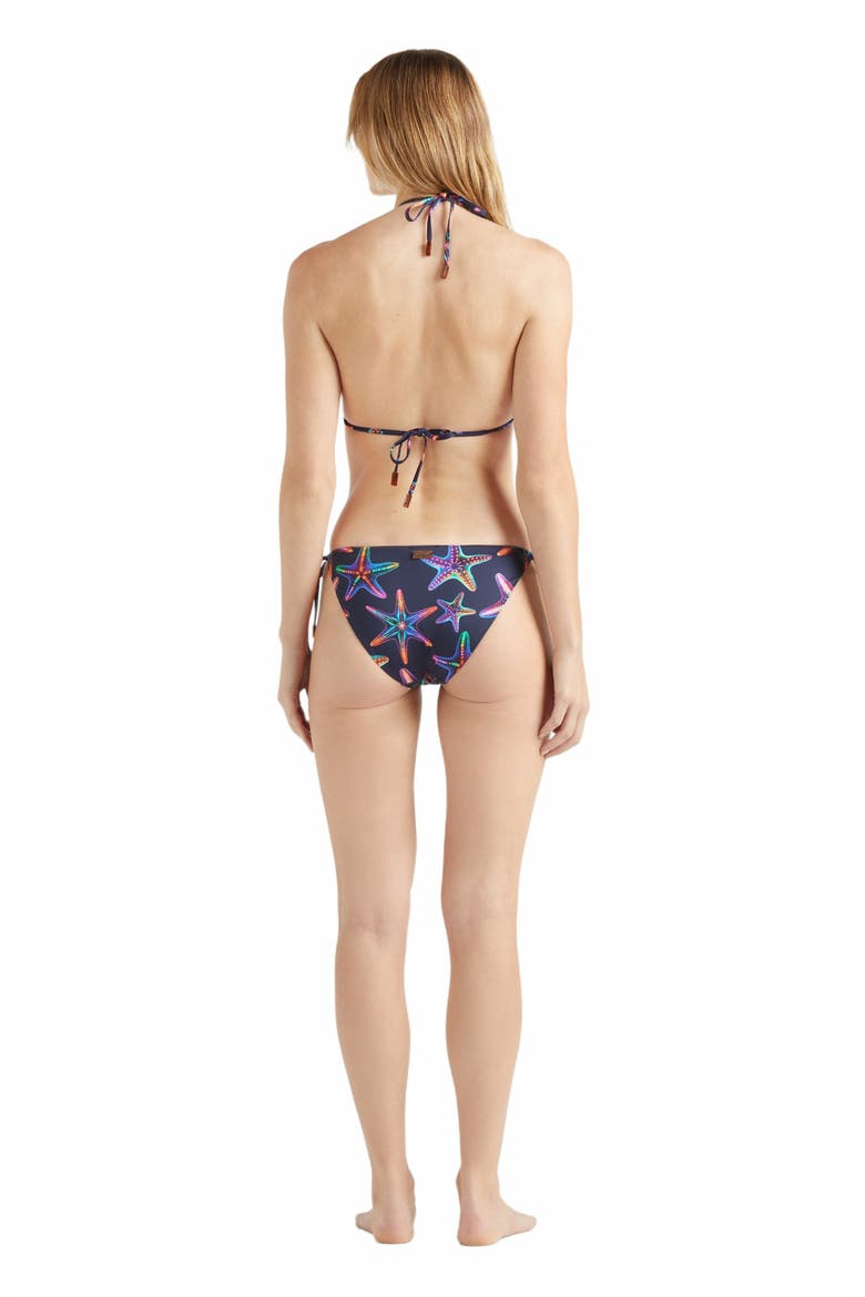 Women's Disco Stars Side Tie Bikini Bottom, Alternate, color, BLEU MARINE
