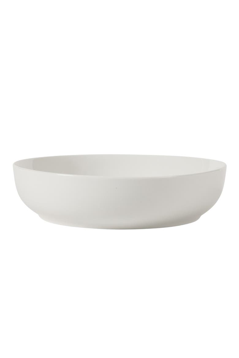 Zen Buffet Large Pasta Bowls Porcelain Ceramic Set, Alternate, color, White