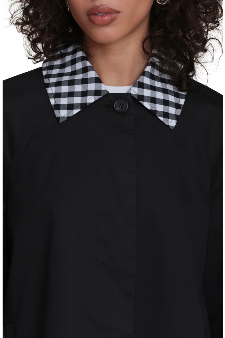 Cropped Trench Jacket, Alternate, color, BLACK