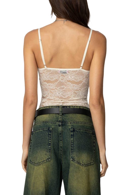 Edikted Cutout Lace Bodysuit In Cream