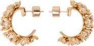 maje Rhinestone flower hoop earrings