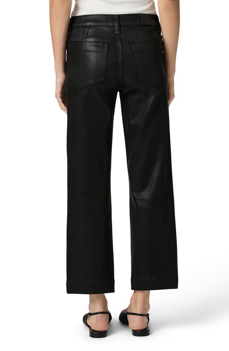 PAIGE Quincy Coated Mid Rise Ankle Straight Leg Pants, Alternate, color, Black Fog Luxe Coating