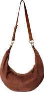 HYER GOODS Leather Convertible Hobo Crescent Ring Bag