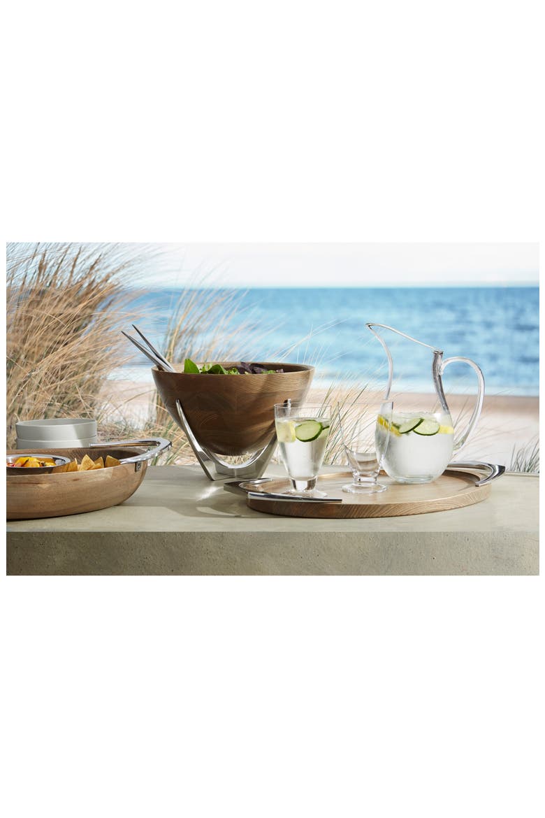 Cabo Salad Bowl & Servers Set, Alternate, color, BROWN