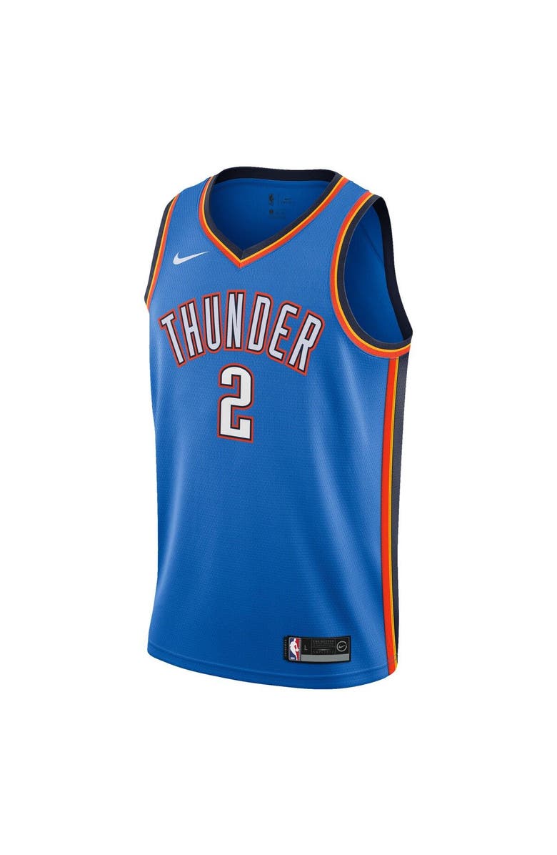 Nike Youth Nike Shai Gilgeous-Alexander Blue Oklahoma City Thunder 2021/22 Swingman Jersey - Icon Edition, Alternate, color,