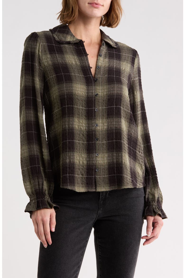 Rounded Collar Shirt, Main, color, HARRY GREEN