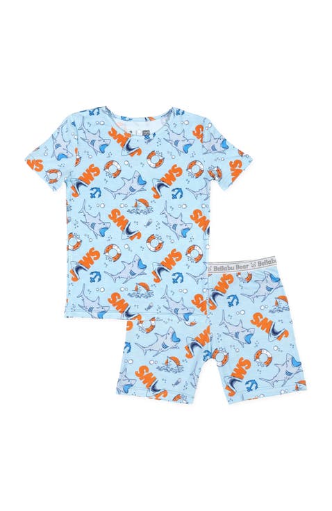 JAWS Kids 2-Piece Short Sleeve & Shorts Pajama Set