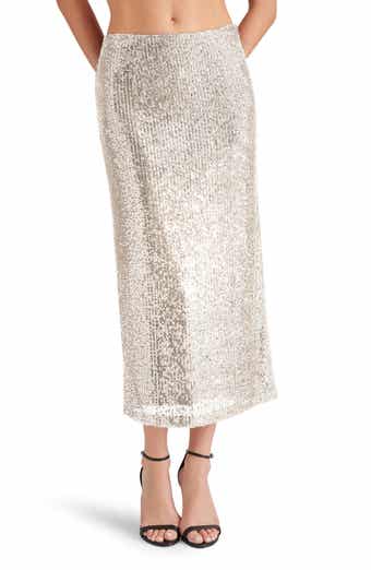 Steve Madden Sequin Column Midi Skirt