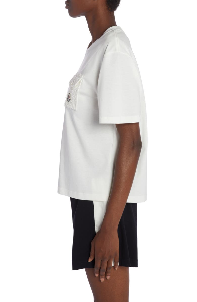 Moncler Logo Pocket Cotton Blend T-Shirt, Alternate, color,