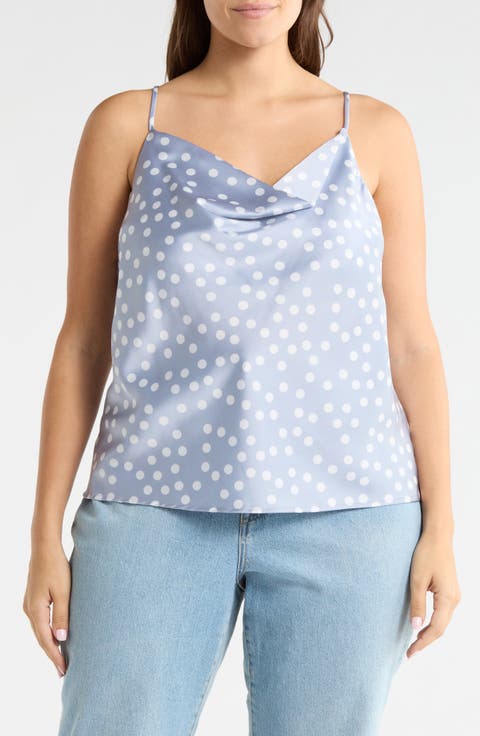 Cowl Neck Satin Camisole (Plus)