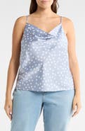 Renee C Cowl Neck Satin Camisole