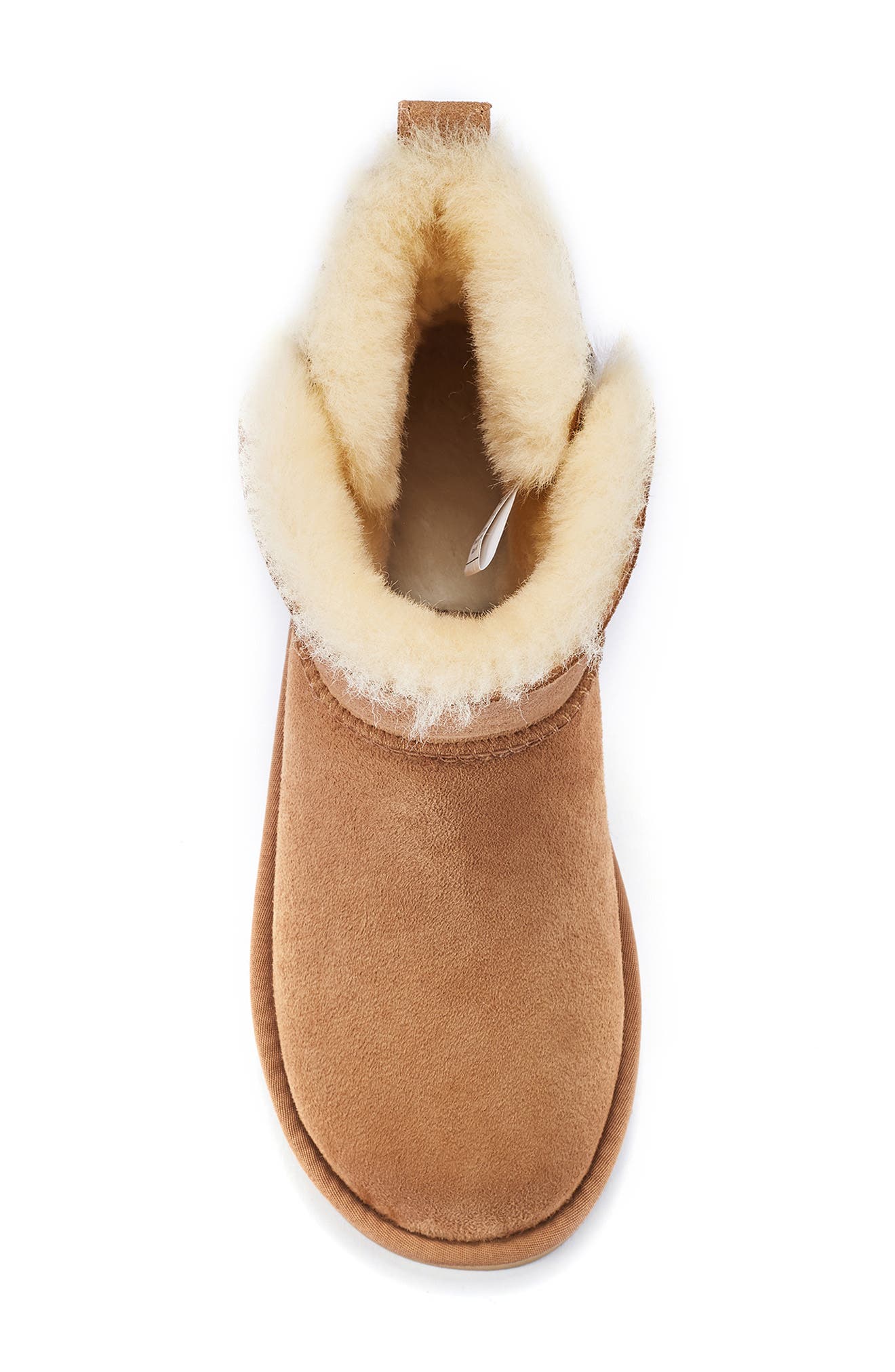 Genuine Shearling Platform Boot, Alternate, color, CHESTNUT