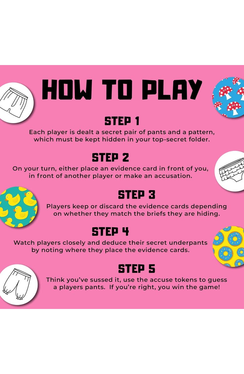 GINGER FOX Top Secret Briefs, The Deduction Game Of Undercover Underpants, Alternate, color, Multicolored