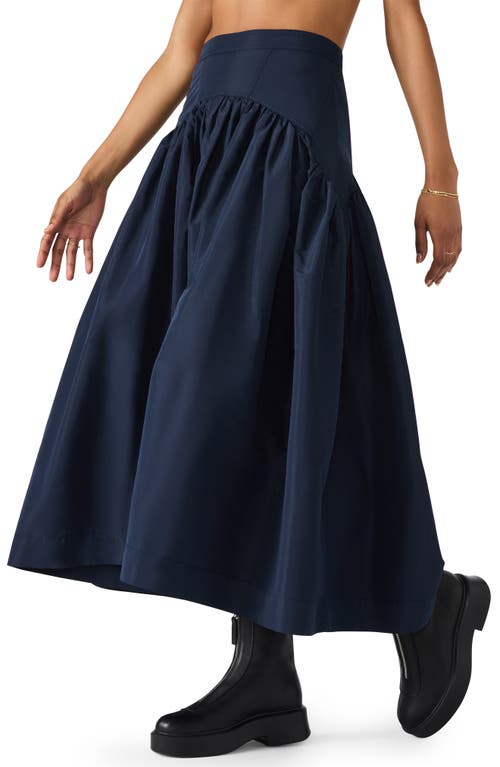 Steve Madden Delilah A-line Midi Skirt In Blue
