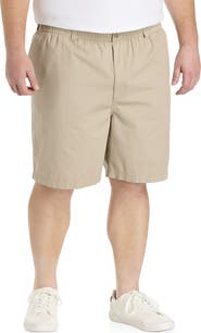 Harbor Bay by DXL Big & Tall Elastic-Waist Cotton Shorts