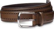 Allen Edmonds Manistee Brogued Leather Belt