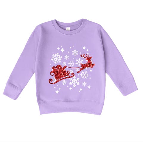 Santa Sleigh Glitter Sweatshirt (toddler)