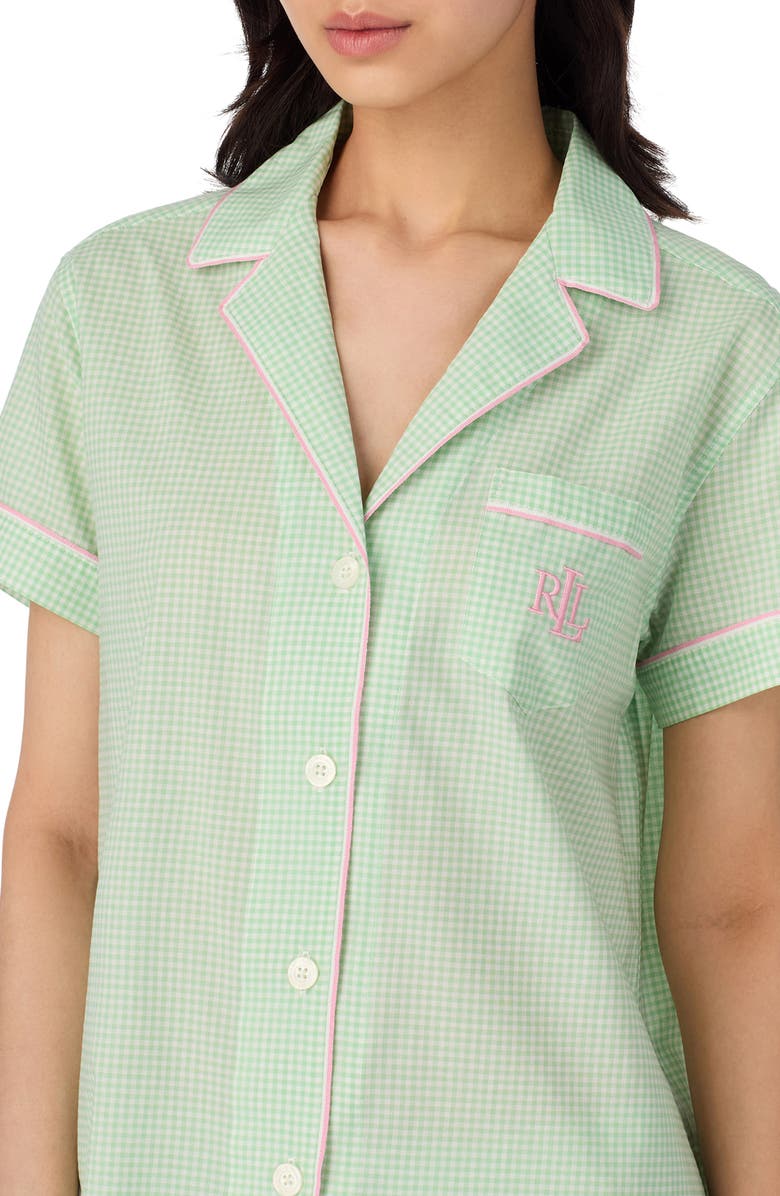 Lauren Ralph Lauren Floral Short Sleeve Crop Pajamas, Alternate, color, 