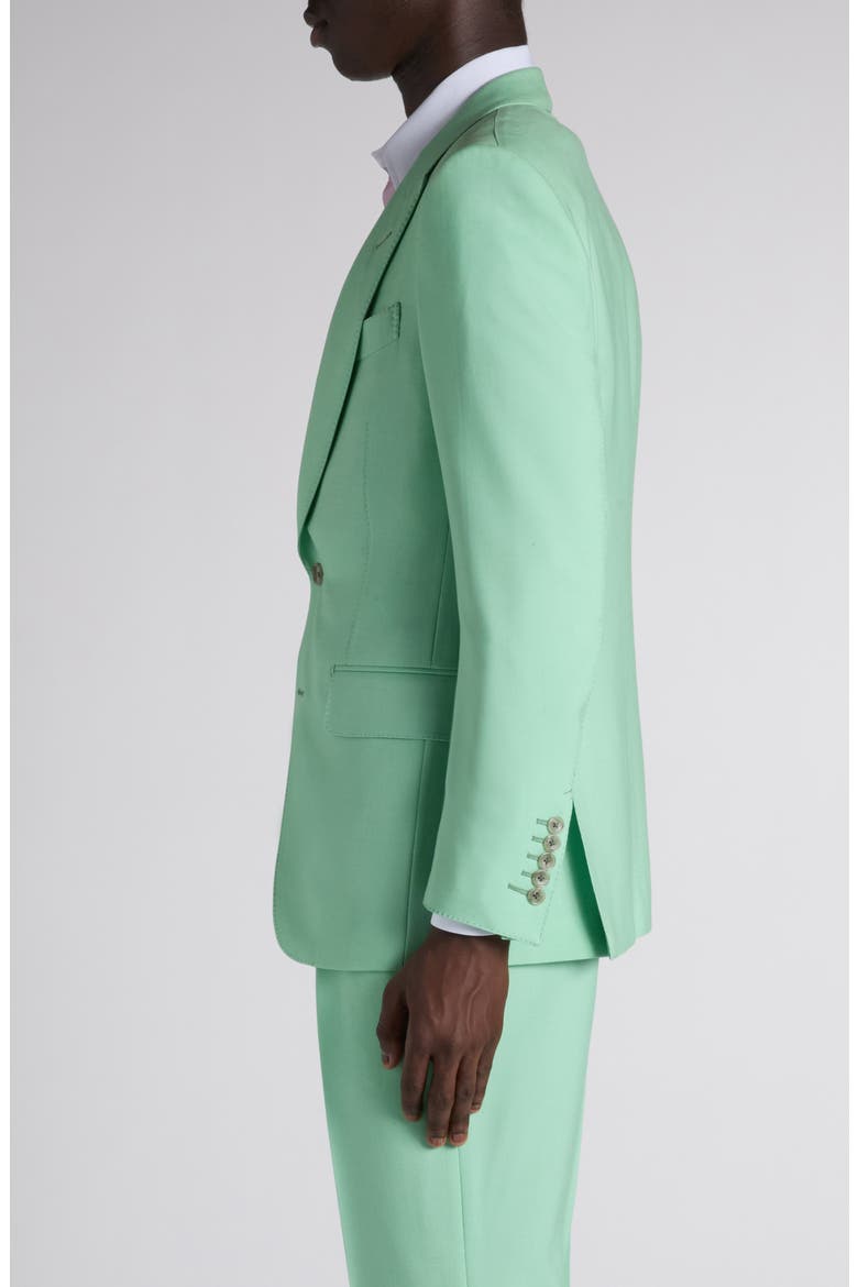 Compact Hopsack Blazer, Alternate, color, AQUAMARINE