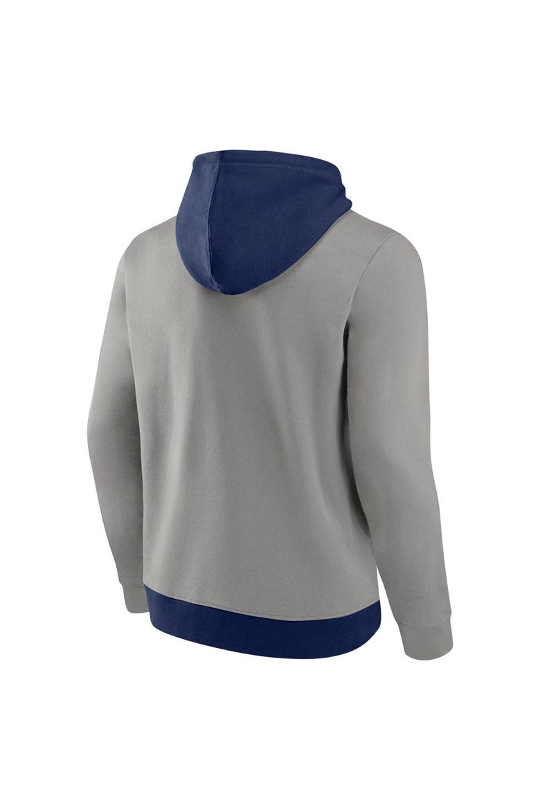 Men's Fanatics Branded Navy/Gray Milwaukee Brewers Chip In Team Pullover Hoodie, Alternate, color, Navy